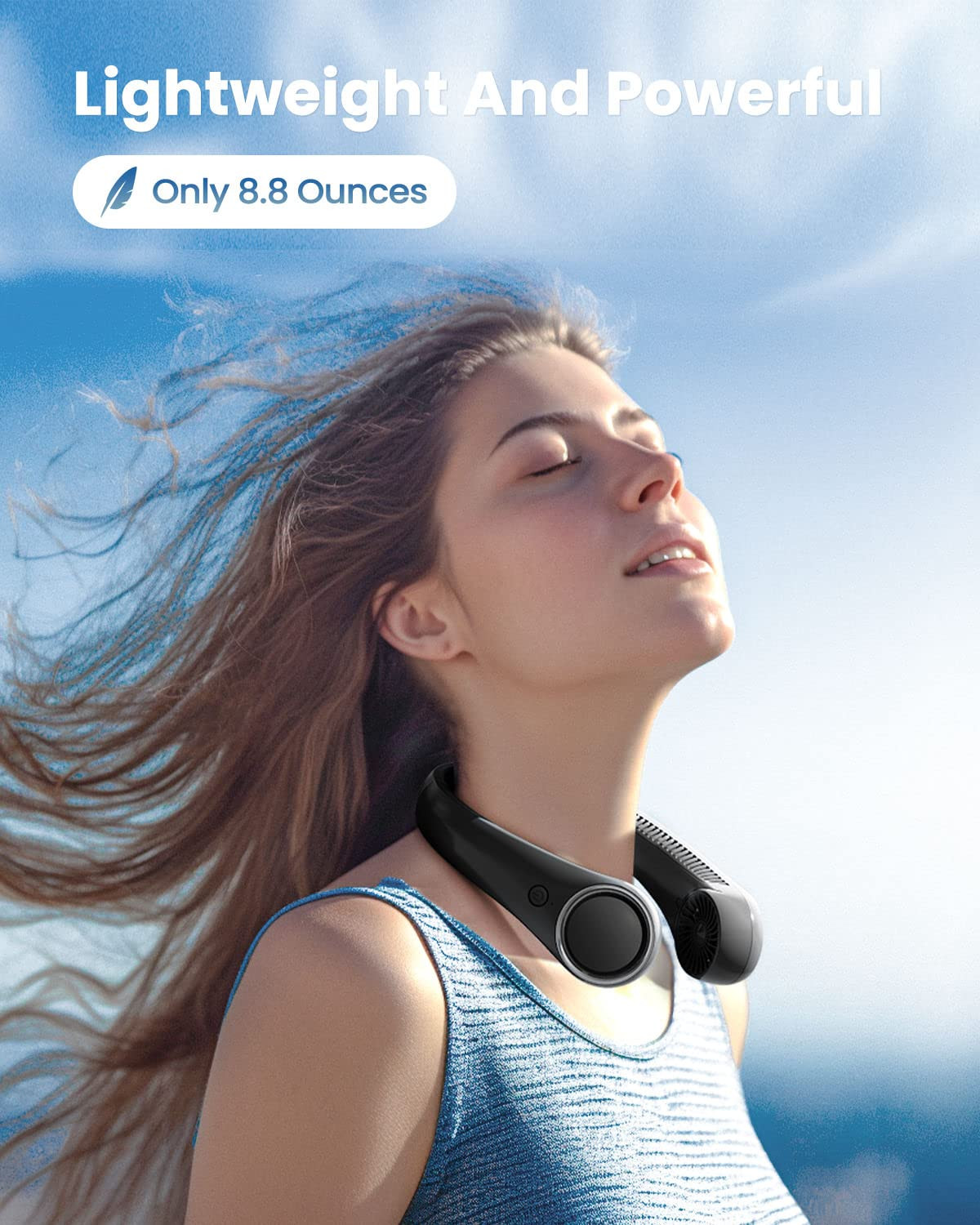 Gaiatop Portable Neck Fan Rechargeable, Hands-Free 360° Cooling, 17hrs Runtime, Battery Powered ... | Amazon (US)