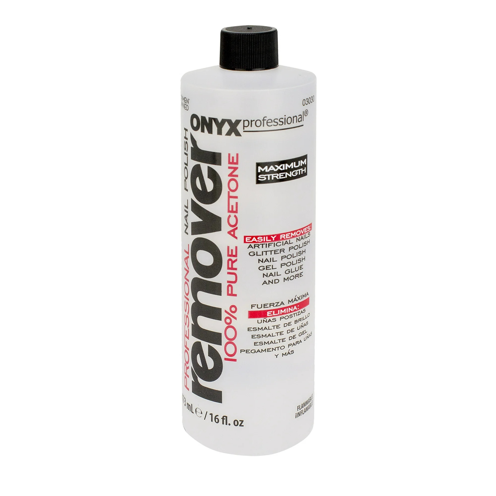 Onyx Professional Pure Acetone 100% Maximum Strength Nail Polish Remover, 16oz. bottle | Walmart (US)