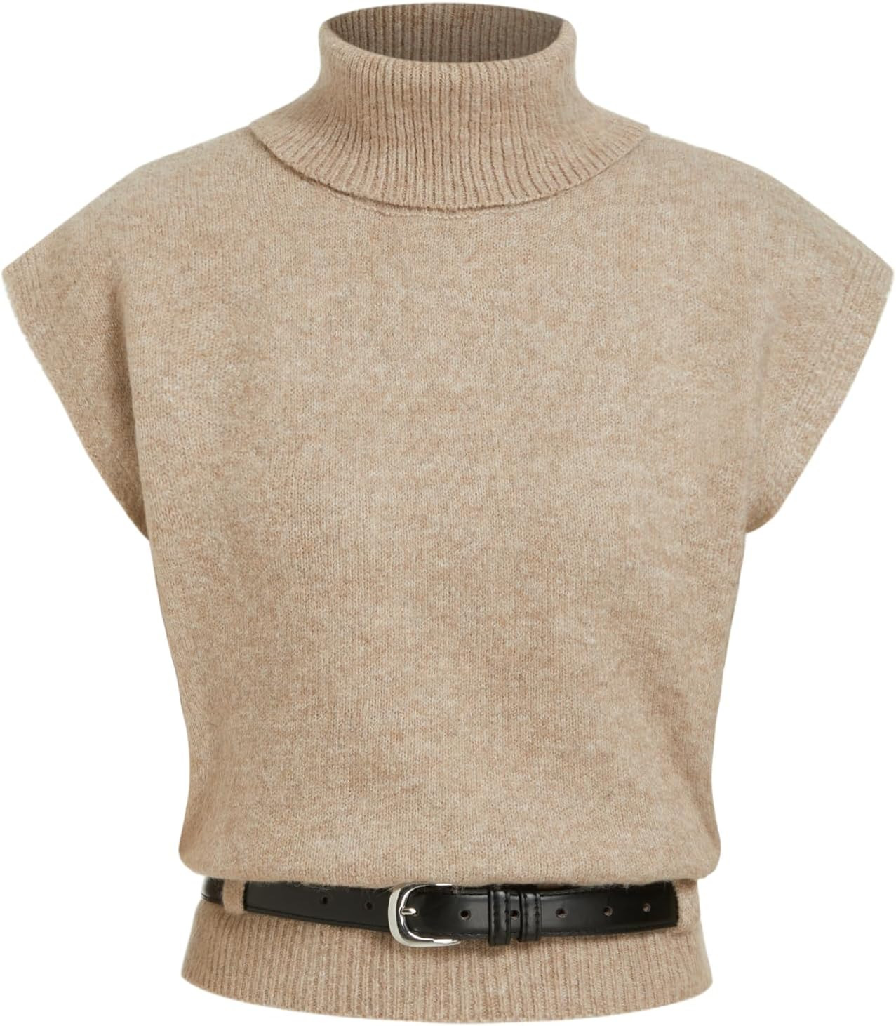 CIDER Womens Fuzzy Turtleneck Sweater Vest Sleeveless Knit Pullover Top | Amazon (US)