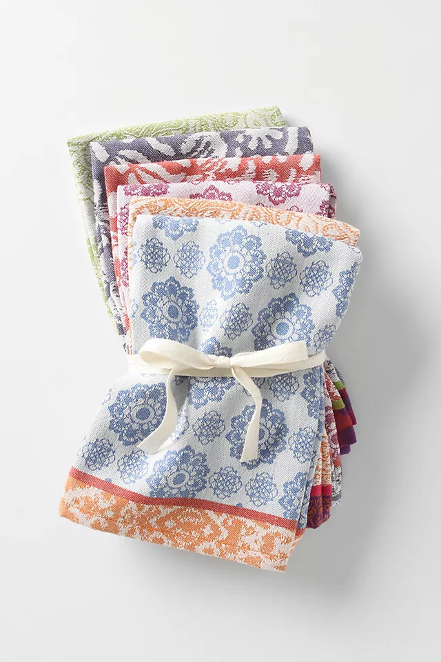 Nifty Jacquard Napkins, Set of 6 | Anthropologie (US)
