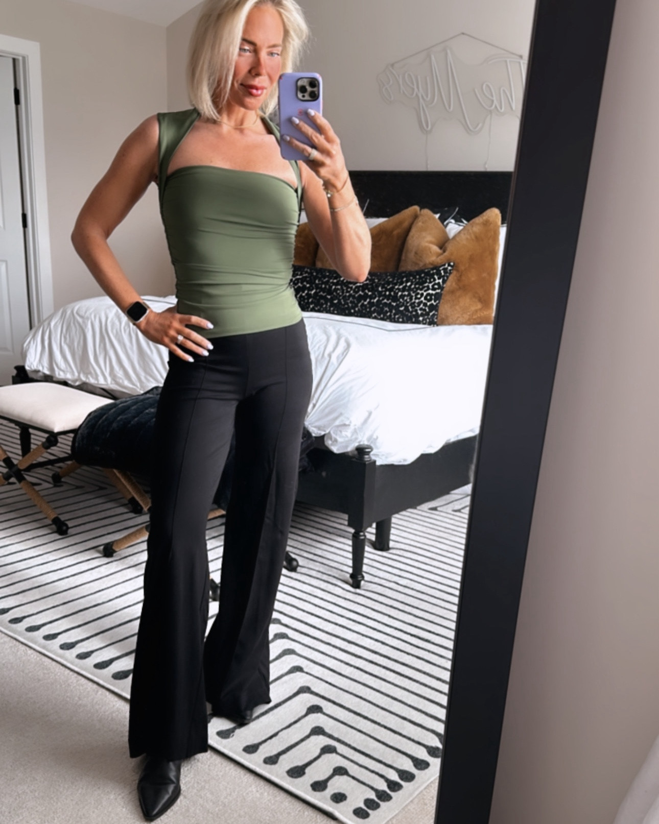 This top = straight 🔥(I’m a small!) Awesome Mother’s Day gift or perfect for a chic summer work ‘fit. Throw it on with these pants and this cute cropped blazer, some wide leg dress pants (size up on these) - the spanx option runs TTS, and pointed toe booties and you are *SET*! Happy Monday girlfriends! 
Xoxo,
CeCe ☀️

#LTKGiftGuide #LTKFindsUnder100 #LTKSeasonal