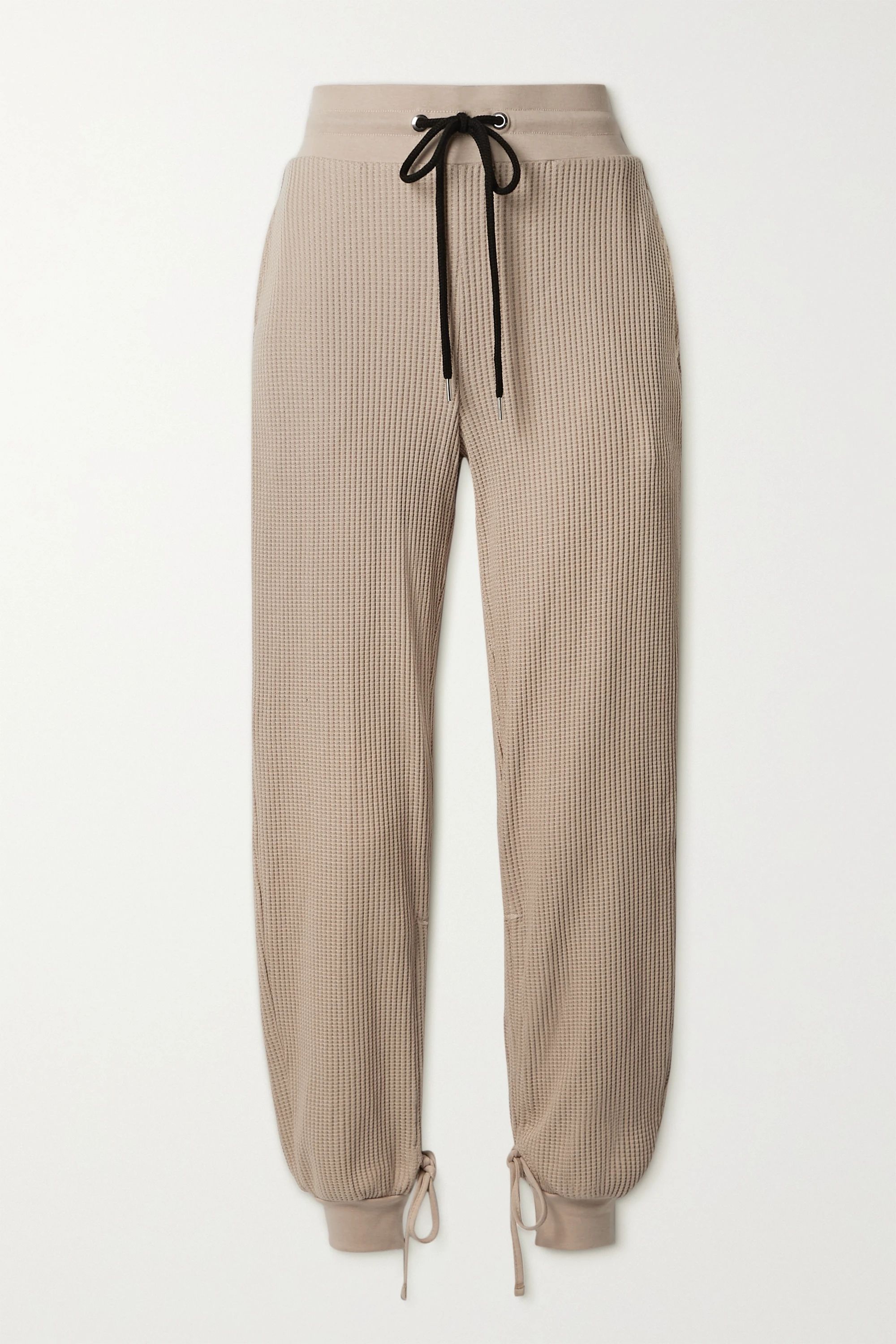 Beige Stark waffle-knit cotton-blend track pants | The Range | NET-A-PORTER | NET-A-PORTER (US)