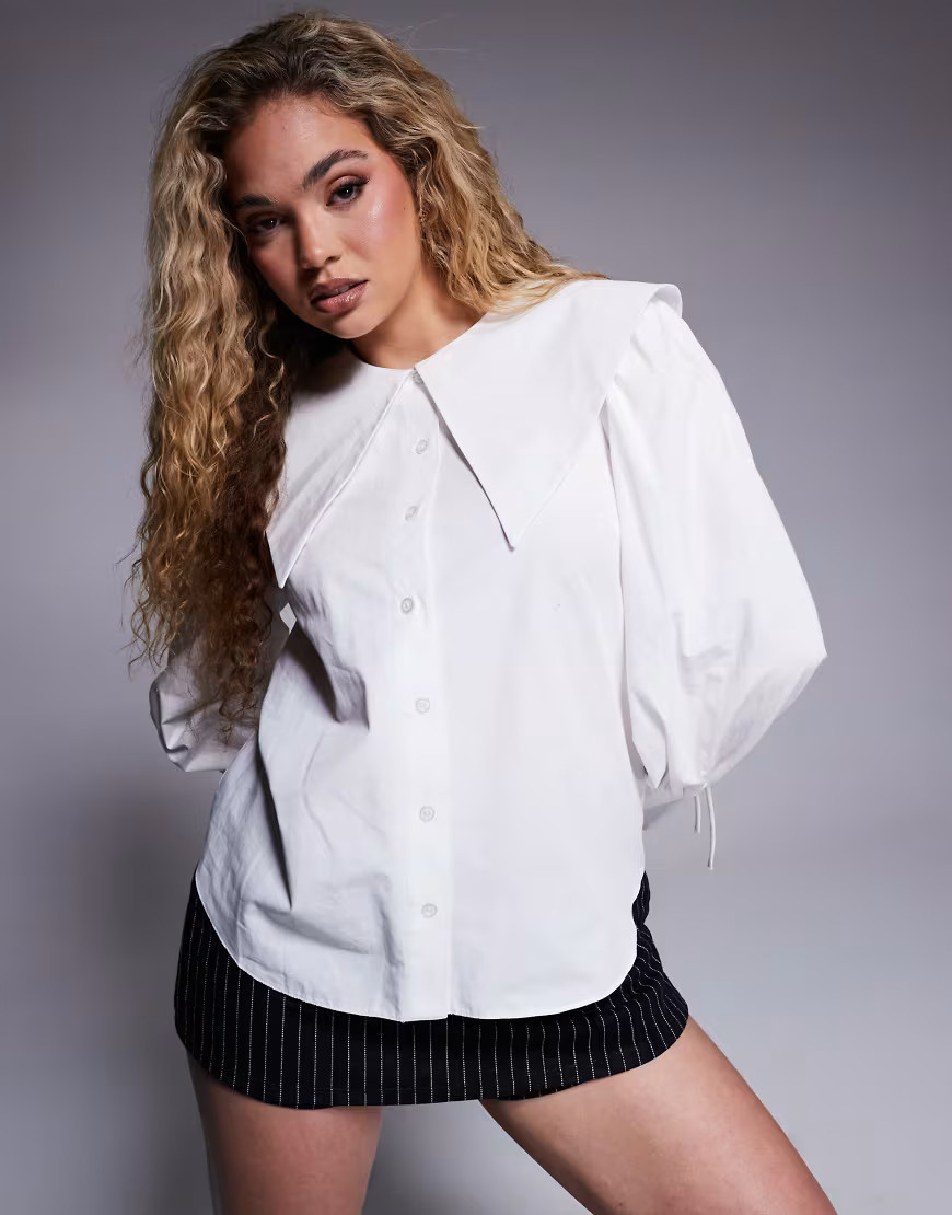 River Island collared shirt in white | ASOS (Global)