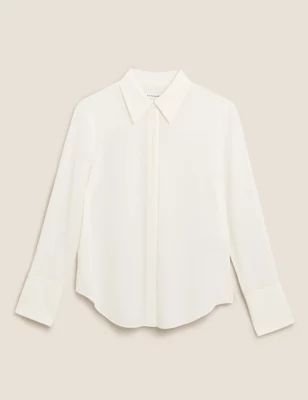 Pure Silk Long Sleeve Shirt | Marks & Spencer IE