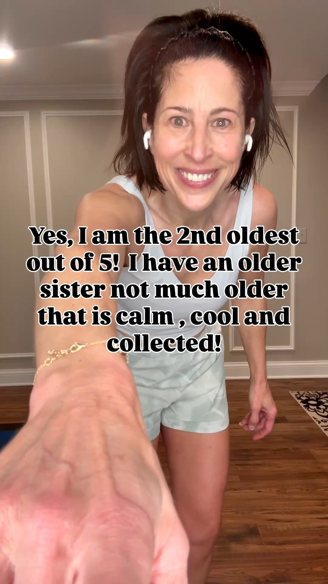 Click on LTK link for LTK SALE! Happy Friday! Little bit about me! I am the second oldest of five! Yes, I have an older sister that is calm, cool and collected. She’s not that much older than me. We never miss a beat! Love yeah mom and dad! #smalltown #iowa #sports #neigborhood #sisters 

#LTKdayinmylife #LTKU #LTKfitnessgoals