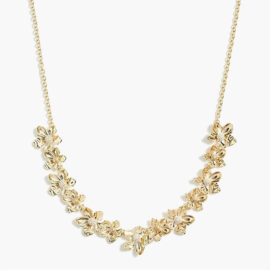 Gold floral necklace | J.Crew Factory