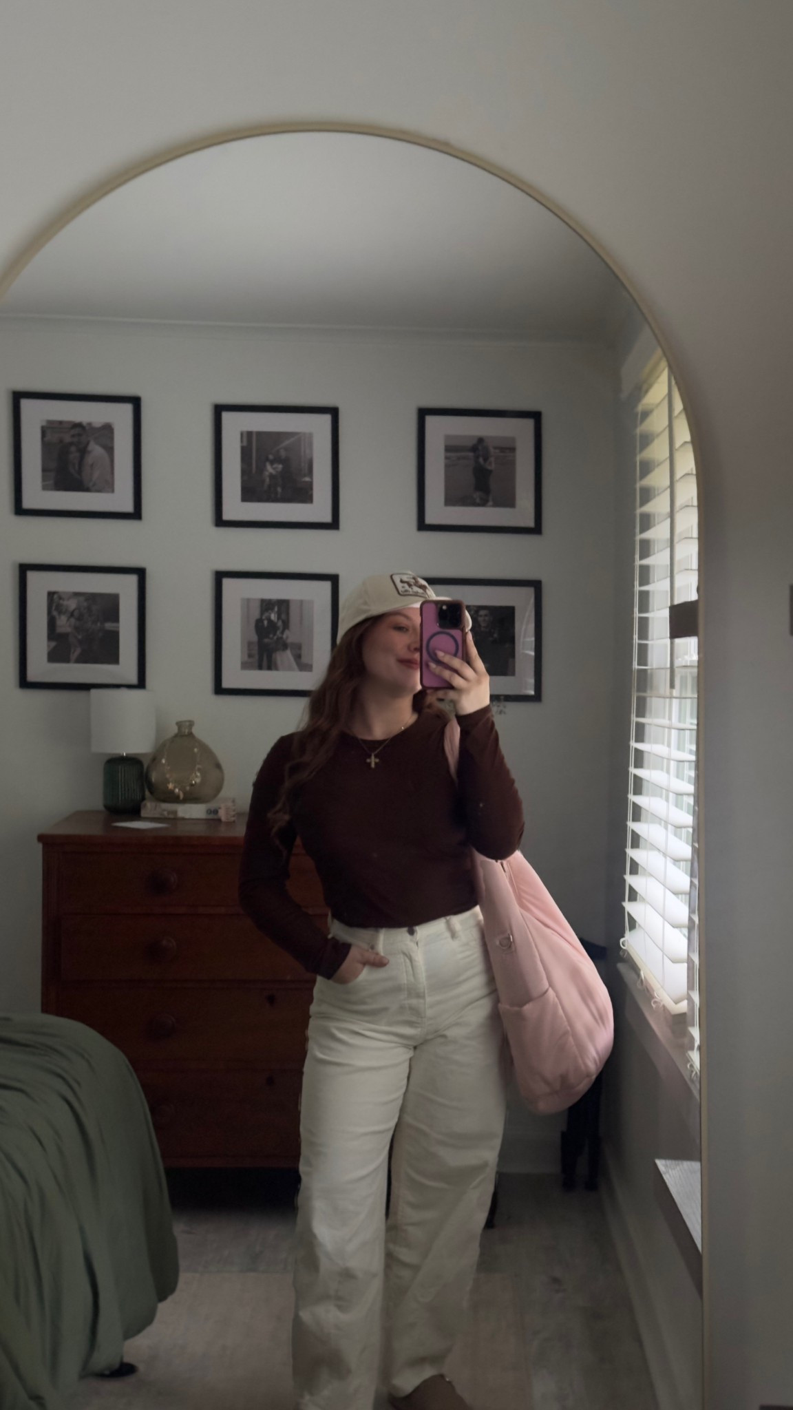 Causal Fall work ootd!! Bag and hat from TJMaxx so linked something similar! Sized up in the jeans for a baggy feel!

#LTKWorkwear #LTKStyleTip #LTKFindsUnder50