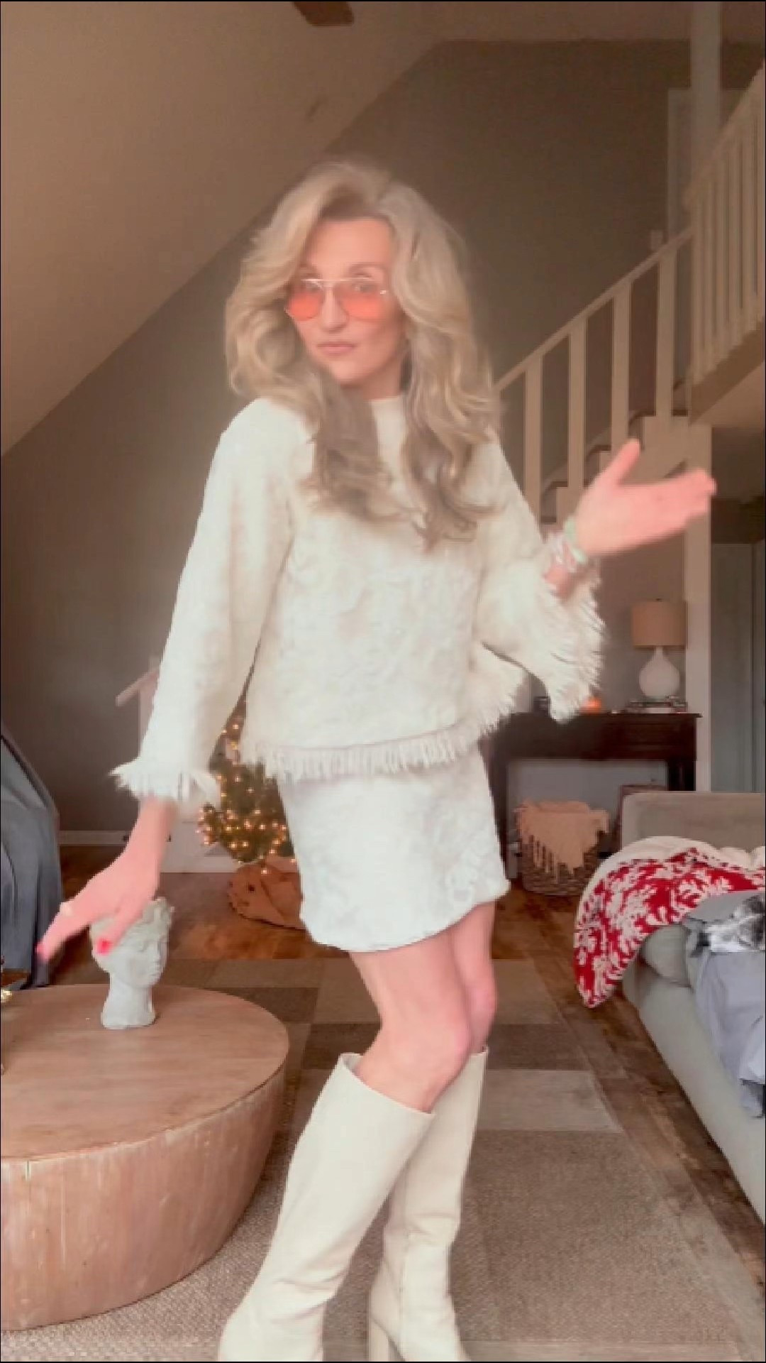 Obsessed 🤍✨
This cozy sweater set has the prettiest subtle sparkle and feels amazing on.
Wear it together for an effortless look, or mix & match the  skirt with a flannel, the top with jeans.
Such a good closet staple🤍

#LTKootd #LTKU #LTKOver40