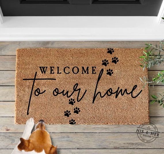 Dog Paws  Dog Paws Doormat  Welcome to Our Home  Dog Gifts - Etsy | Etsy (US)