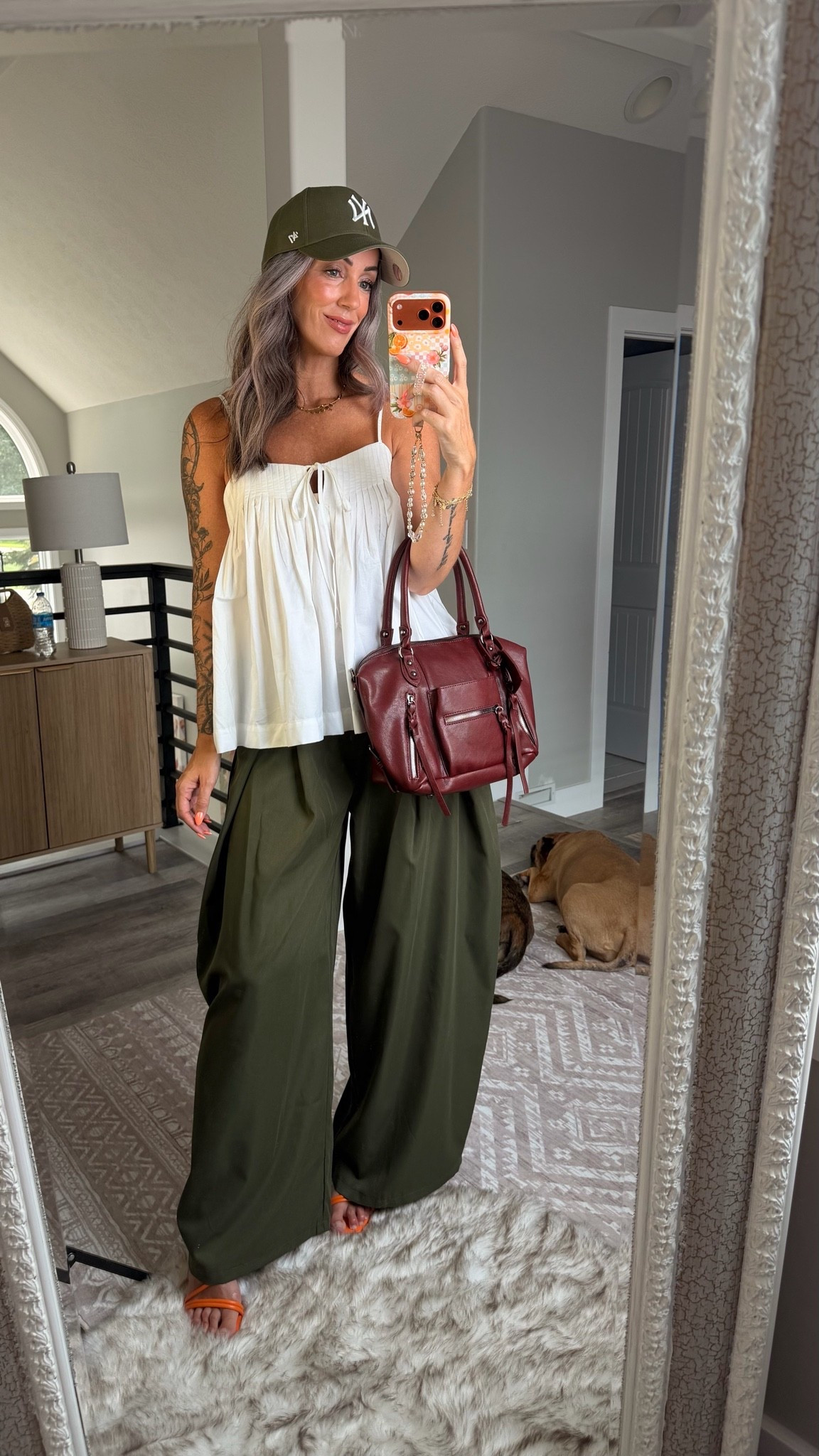 Getting excited for deep fall colors! Top is oversized wearing size small. Bottoms are size large for a looser fit!

#LTKOver40 #LTKootd #LTKgrwm