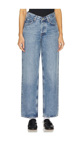 AGOLDE V Waist Baggy Jeans in Blue. - size 26 | Revolve Clothing (Global)