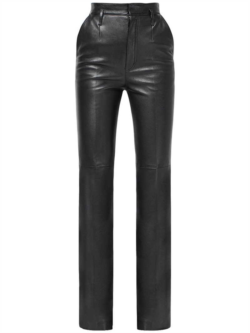 High waist leather pants | Luisaviaroma