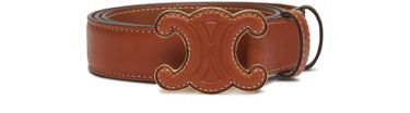 Medium cuir Triomphe belt in natural calfskin - CELINE | 24S US