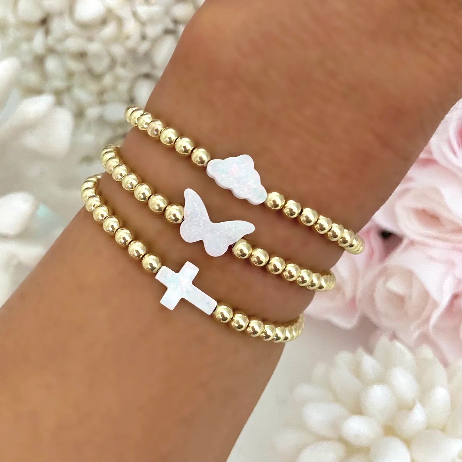 Daydreamer Opal Charm 14K Gold Filled Bracelets | Opal Charm Bracelet | White Opal Bracelet | But... | Etsy (US)