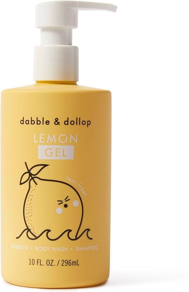 Dabble & Dollop Lemon Body Wash & Shampoo - 3 in 1 Natural Bubble Bath for Kids, USA-Made, Parabe... | Amazon (US)