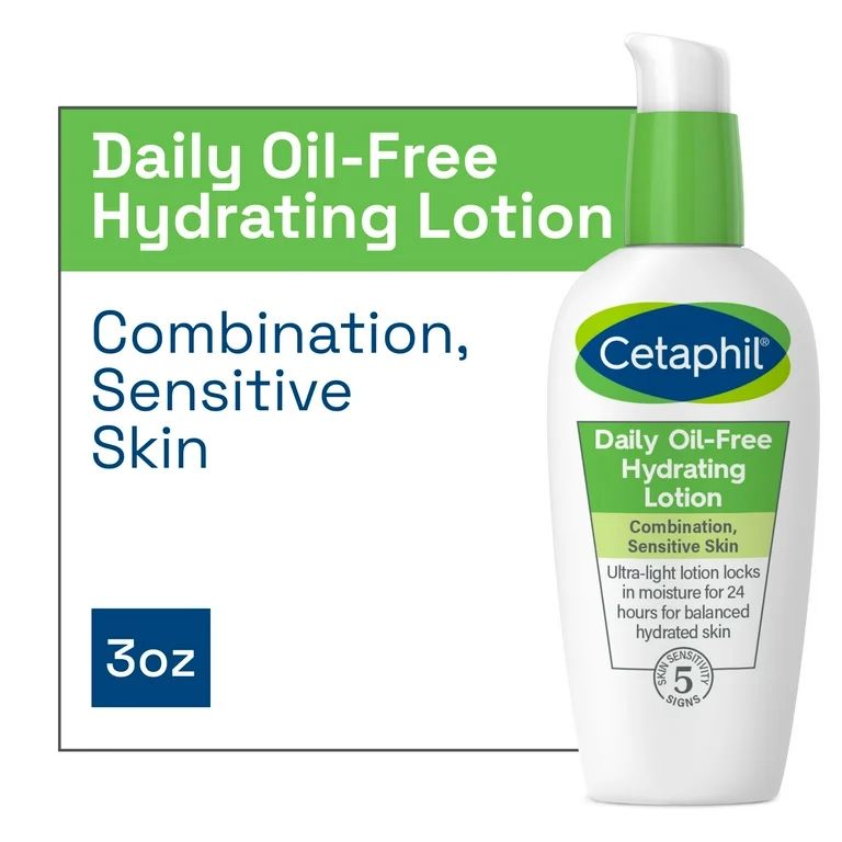 Cetaphil Daily Oil Free Hydrating Lotion for Face with Hyaluronic Acid, 3 oz | Walmart (US)