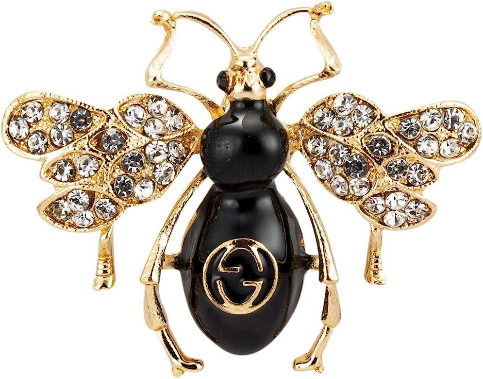 Knighthood Royal Black and Gold Power Dressing Bee with Swarovski Detailing Brooch | Amazon (US)