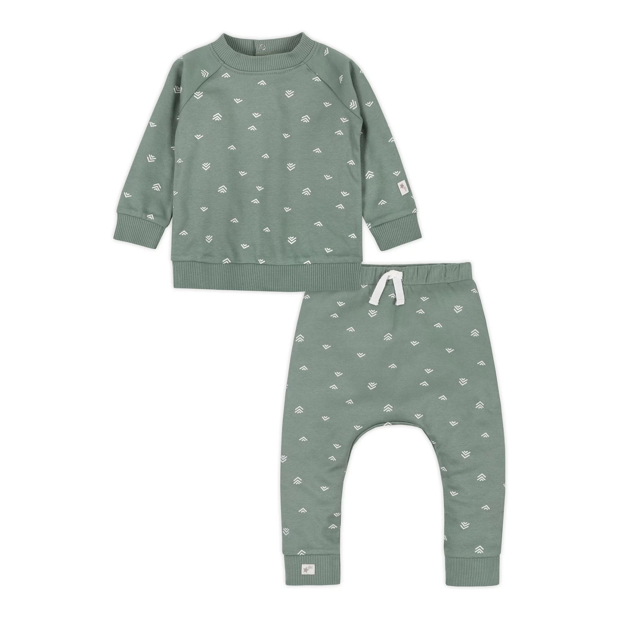 Little Star Organci Baby Boys 2Pc Sweatshirt & Jogger Set, Size Newborn-24M | Walmart (US)