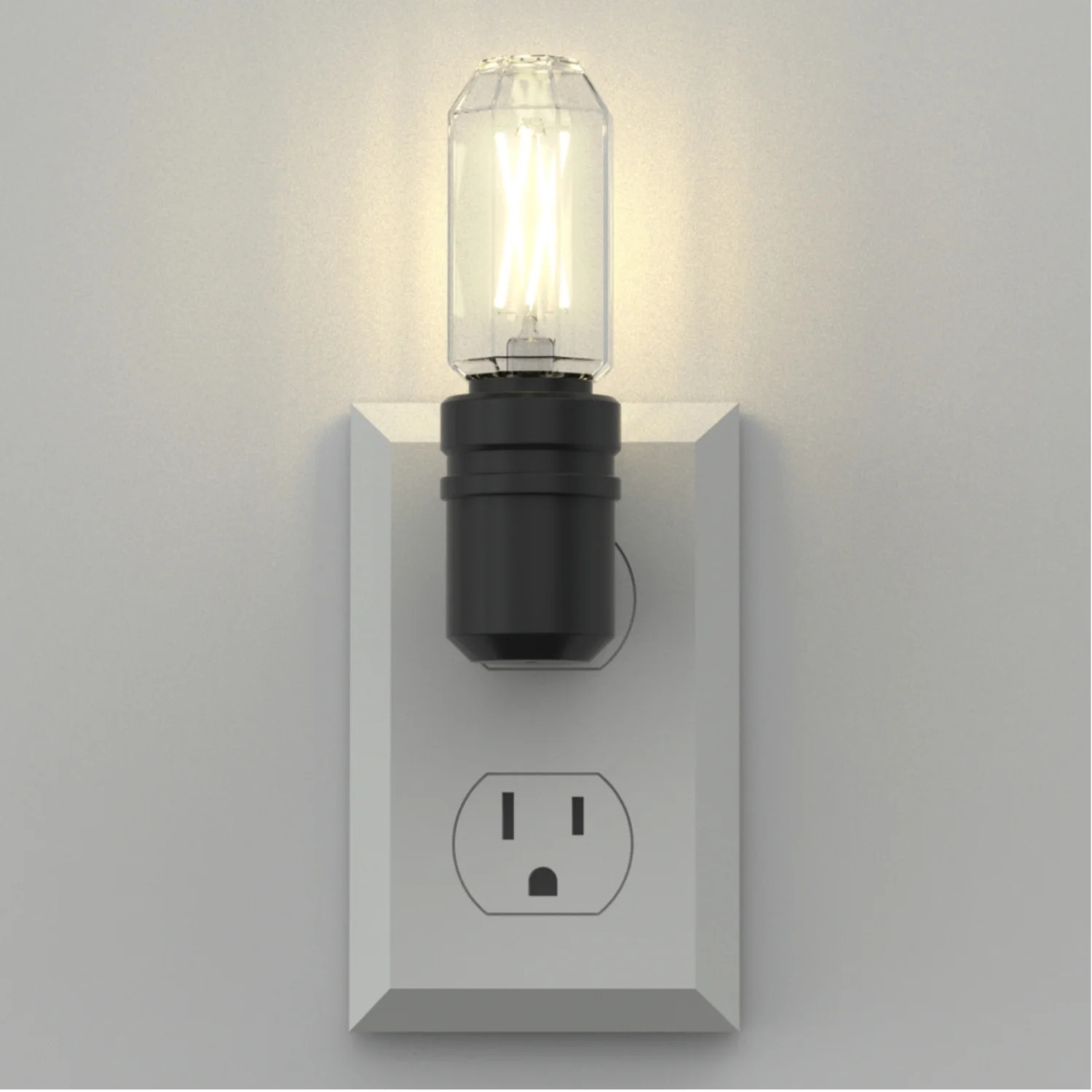 BH&G 4.25" Matte Black Vintage LED Night Light, Soft White, Dusk to Dawn Auto ON & Off, Plug-in, ... | Walmart (US)