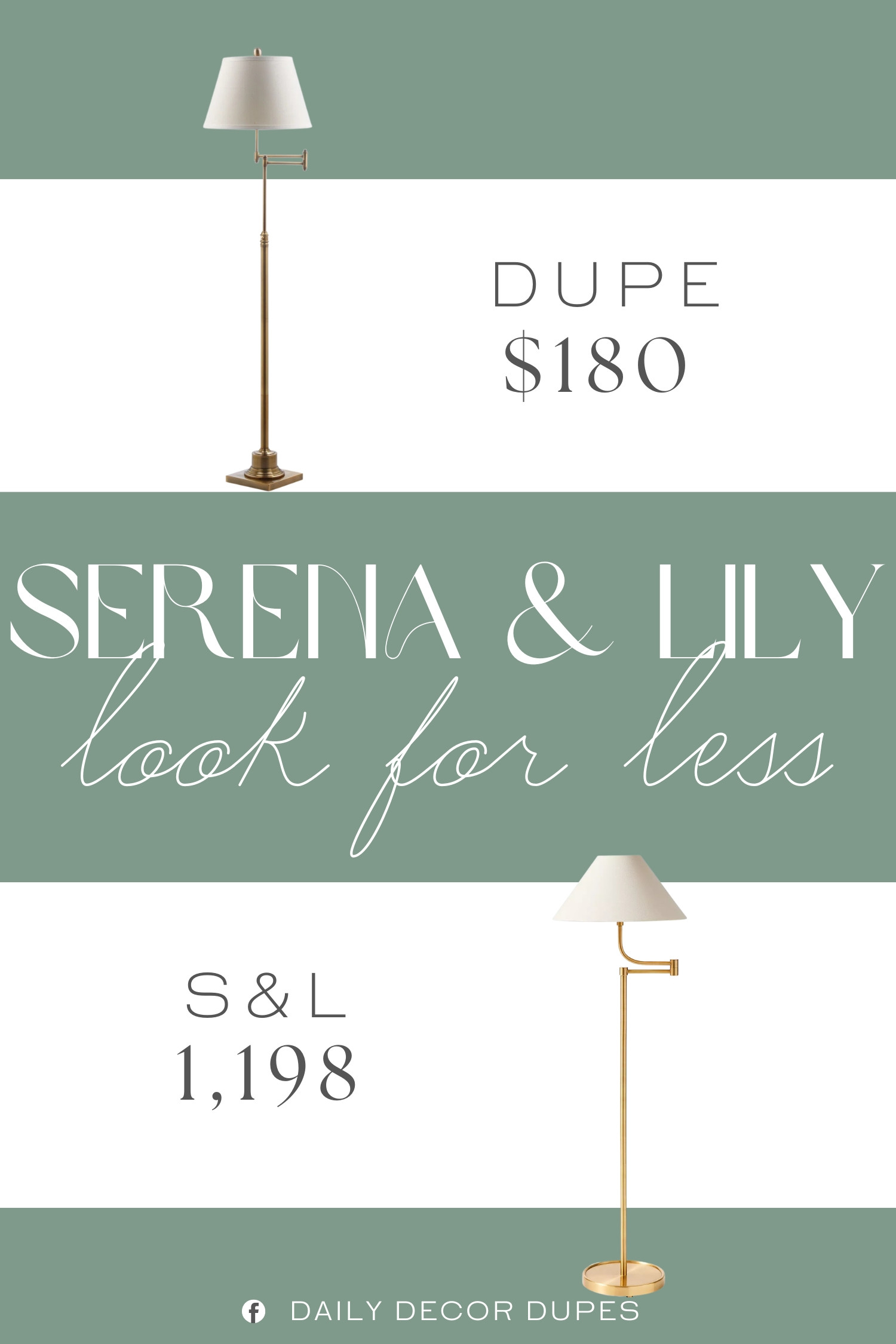 Inspired by Serena & Lily Floor Lamp. Swing Arm Floor Lamp. Adjustable Floor Lamp. Antique Brass Swing Arm Floor Lamp. Telescoping Reading Floor Lamp. Living Room Reading Lamp. Office Reading Floor Lamp. Swivel Arm Task Lamp. 

Home more affordable option find copy cat similar look for less budget friendly affordable cheap cheaper beautiful pretty. Clearance sale coupon code discount code promo code luxury lookalike look a like Inspo inspiration inspired by idea ideas Love like these? I share multiple every day in my FB group.
#serenaandlilyinspired #floorlamp #swingarmlamp #adjustablefloorlamp #brassfloorlamp #readinglamp #modernclassic #statementlighting 

 #LTKHome