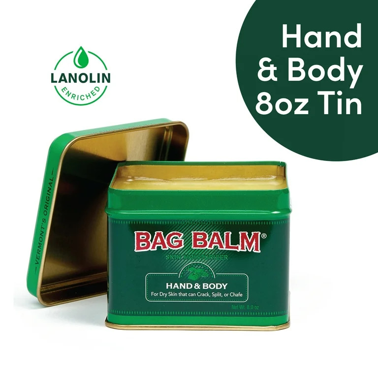 Bag Balm Vermont's Original Skin Moisturizer, Moisturizing Ointment for Dry Skin, 8 Ounce Tin | Walmart (US)