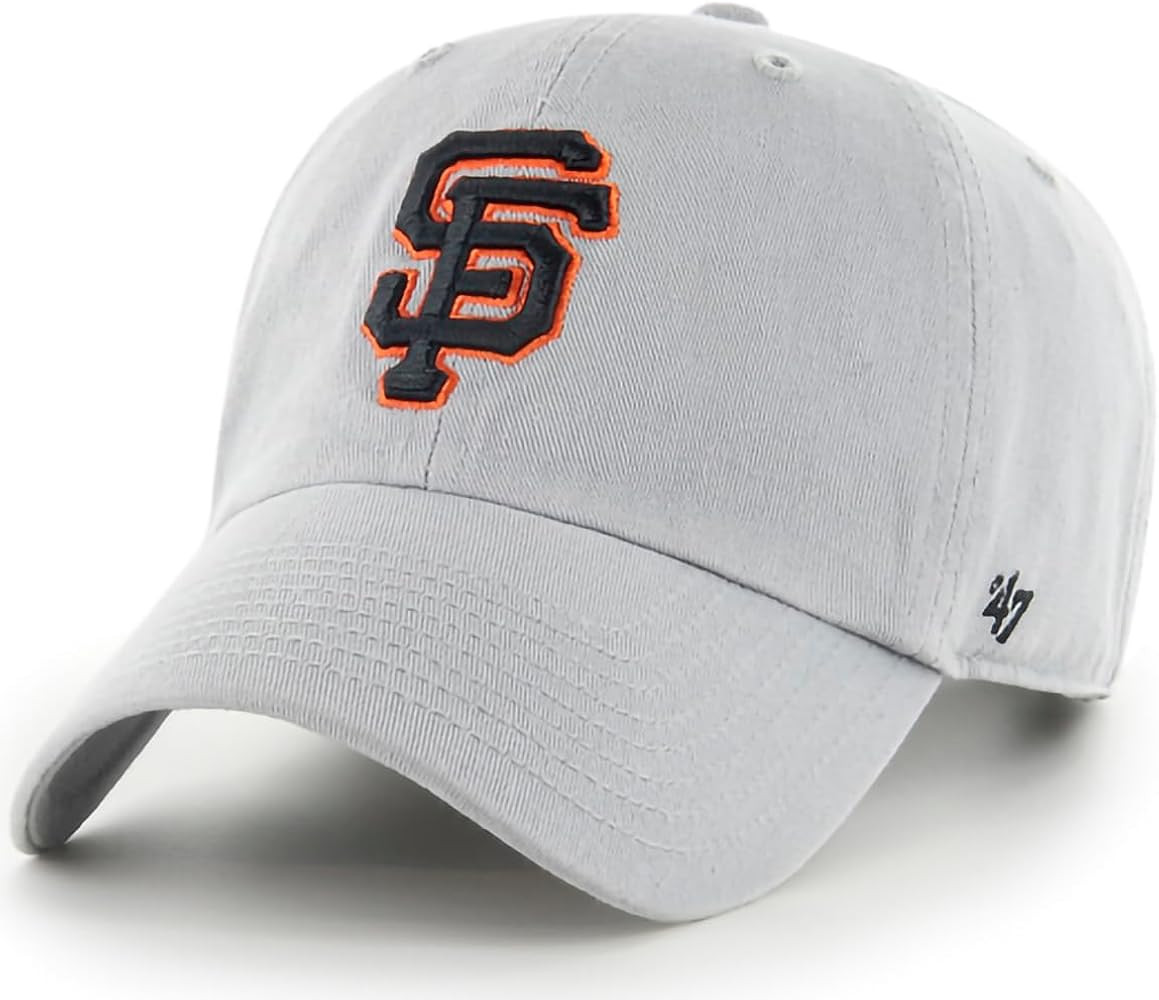 '47 MLB Gray Team Color Primary Logo Clean Up Adjustable Hat Cap, Adult One Size | Amazon (US)