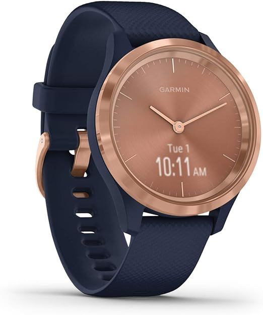 Garmin vivomove 3s, Smaller-sized Hybrid Smartwatch with Real Watch Hands and Hidden Touchscreen ... | Amazon (US)