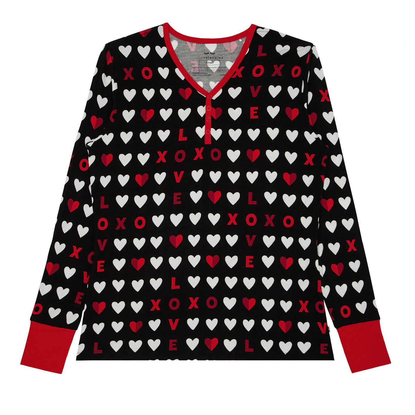 Black XOXO Zippy | Little Sleepies