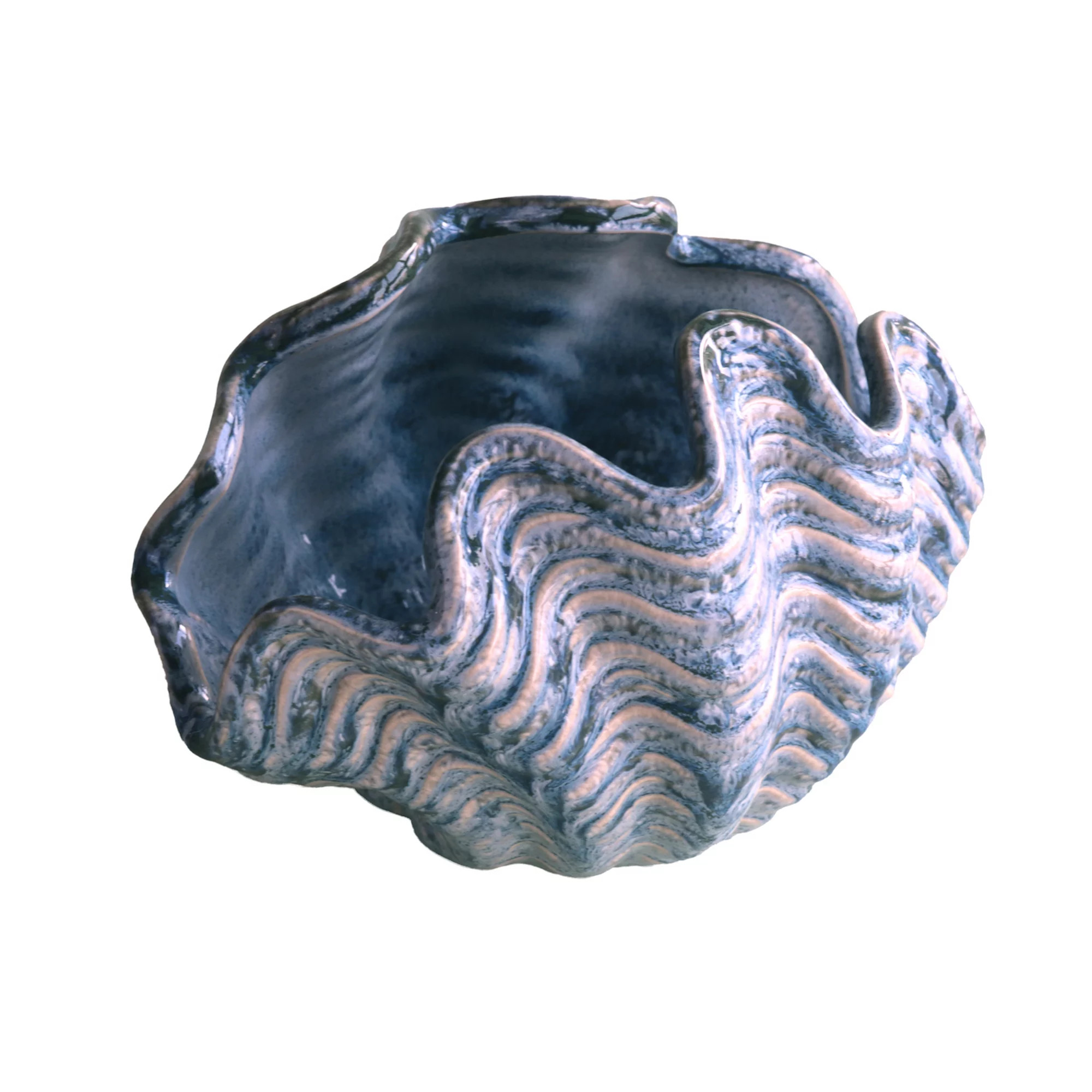 Wavy Ceramic Shell Vase Table Decor | Kohl's