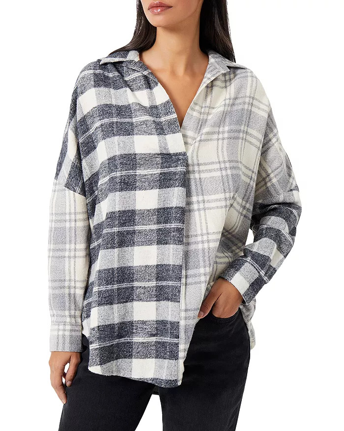 Cotton Arla Contrast Plaid Flannel Shirt | Bloomingdale's (US)