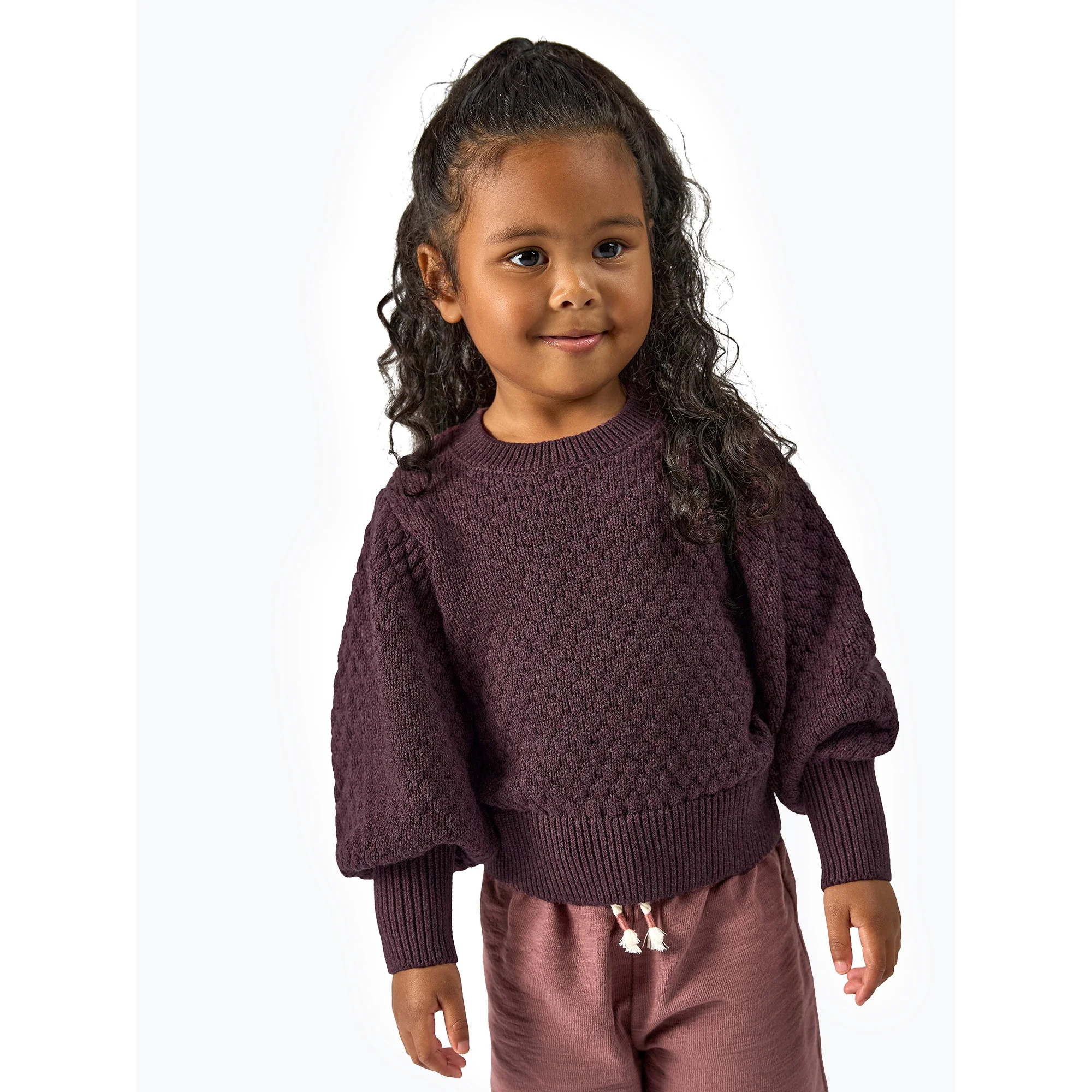 Modern Moments by Gerber Toddler Girl Puff Sleeve Sweater, Sizes 12M-5T | Walmart (US)