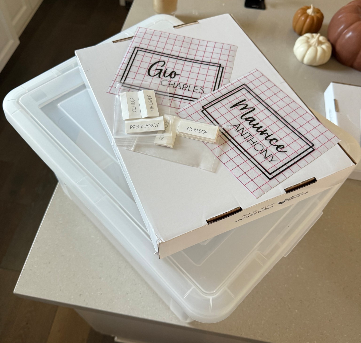 DIY Keepsake Box ❤️
I’ve been wanting a place to keep all of the important documents, school crafts, artwork etc for each of my children, but I didn’t want to spend $100 or more. So I grabbed these three items and made them myself! So easy and now there’s no more clutter over the tables and everything is organized and easy to find 👍🏼 

Etsy, Amazon, keepsake box, kids artwork, school crafts, kids art work, craft box for kids, organization 

#LTKFamily #LTKFindsUnder100 #LTKKids