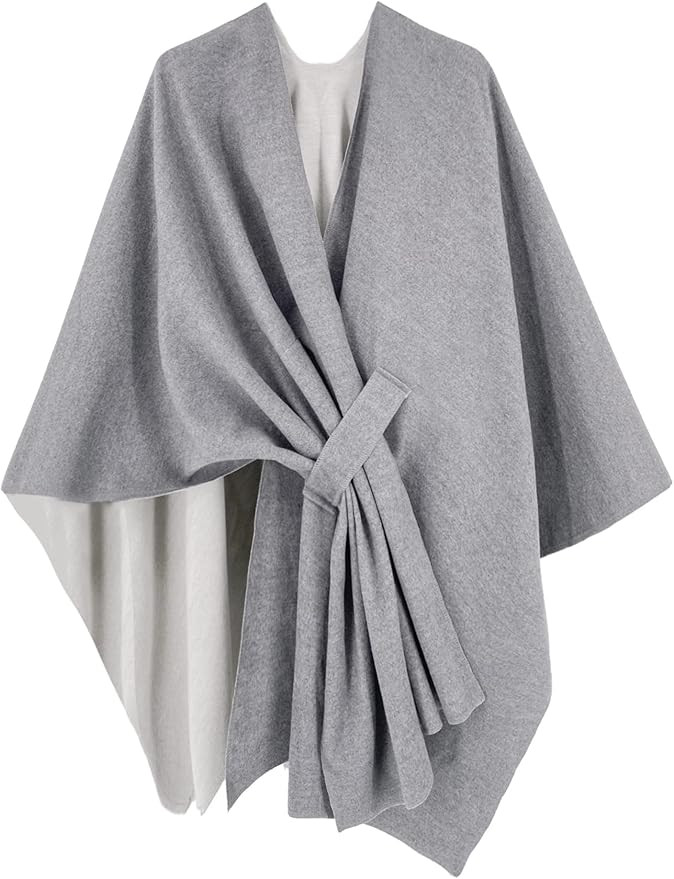 Moss Rose Women's Shawl Wrap Poncho Ruana Cape Open Front Cardigan Shawls for Fall Winter | Amazon (US)