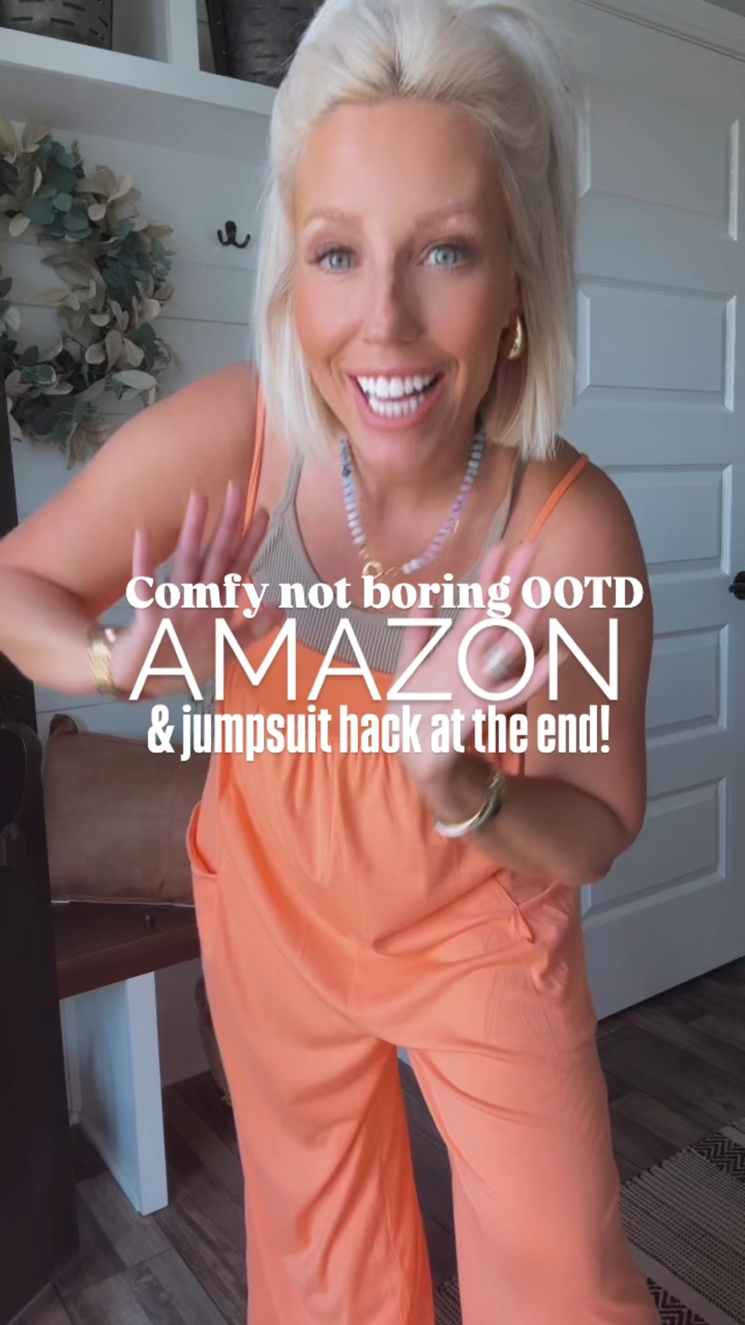 Comfy doesn’t have to be boring!!! I love this fun summer outfit that is crazy comfy!!!! This jumpsuit has adjustable straps and comes in lots of colors! 
⬇️⬇️⬇️
Jumpsuit and tank size small
Flip flips run a little small - sized up 1/2 size 

#LTKFindsUnder50 #LTKStyleTip #LTKSaleAlert