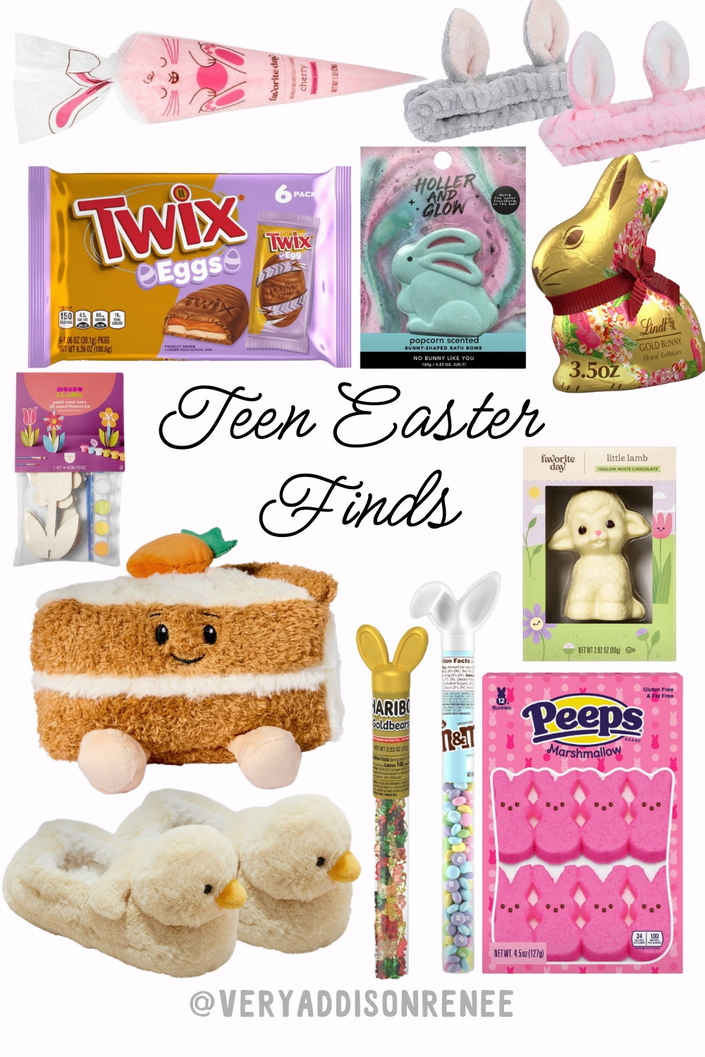 Bath bombs, candy, chocolate and more are perfect for your teen girl’s Easter basket! Make sure to follow for more like this and comment what you want to see next!💐🐣





Easter, Easter basket, gift guide, teen girls, teen girl gift, Easter gifts, Easter gift, Easter gifts for teens, Easter crafts, holiday gifts, Easter basket ideas, gift basket, chocolate bunny, peeps, marshmallow peeps, Twix, target finds, target Easter finds, carrot cake plush, plushie, stuffed animal, duck slippers

#LTKFindsUnder50 #LTKU #LTKSeasonal