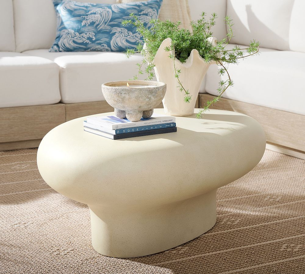 Vila Concrete Round Outdoor Coffee Table (32") | Pottery Barn (US)