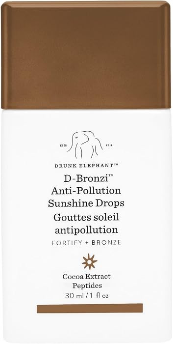 Drunk Elephant D-Bronzi Anti-Pollution Sunshine Serum Drops. Replenishing Face and Body Bronzing Serum for Fine Lines and Wrinkles (30 mL / 1 Fl Oz) | Amazon (US)
