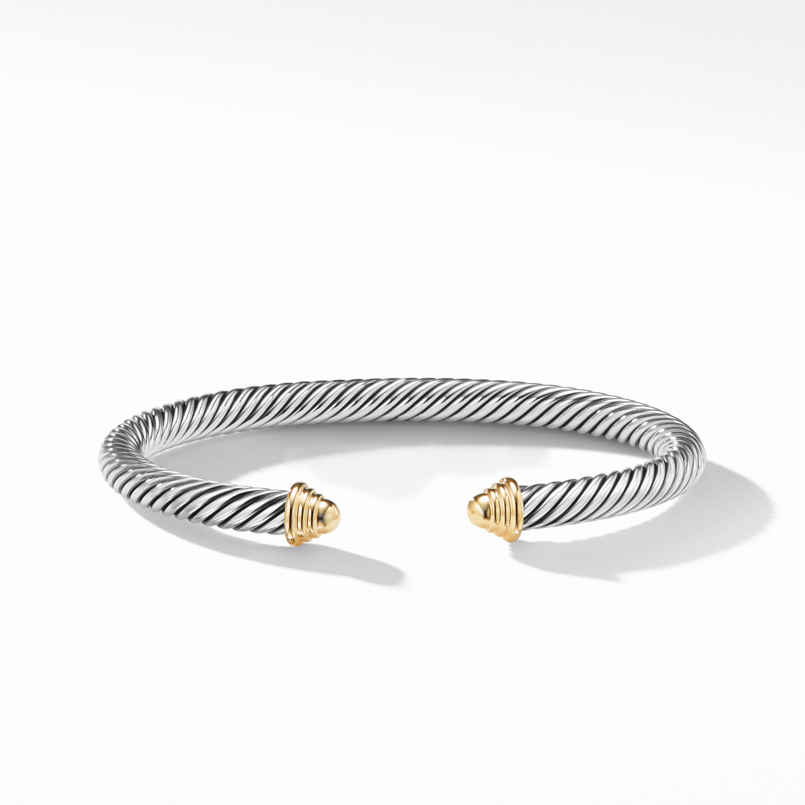 Cable Classics Bracelet in Sterling Silver with 14K Yellow Gold Domes | David Yurman