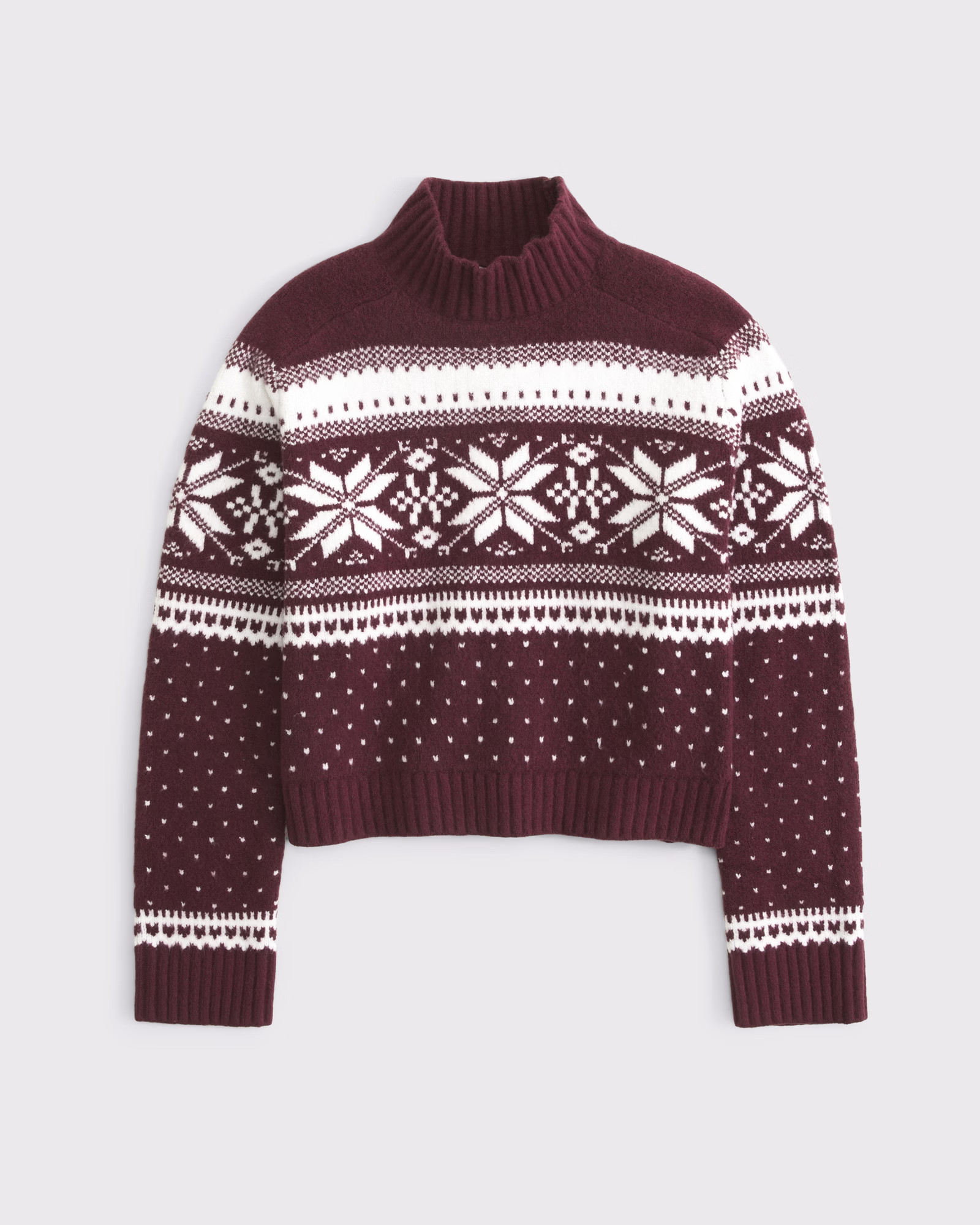 Easy Fairisle Mockneck Sweater | Abercrombie & Fitch (US)