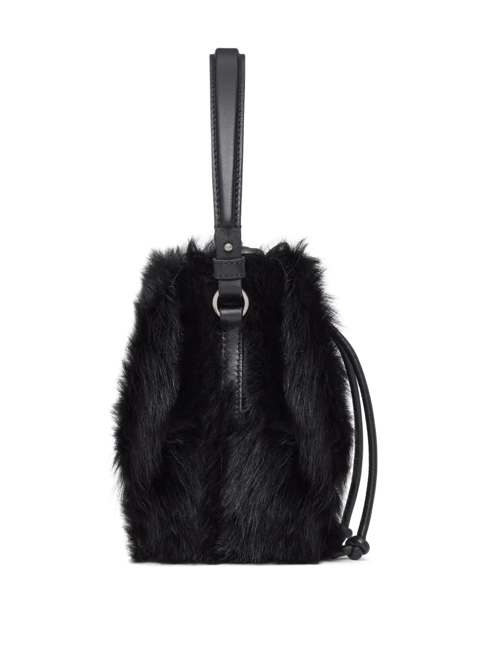 Valentino Garavani VLogo Sheepskin Bucket Bag | Black | FARFETCH | Farfetch Global