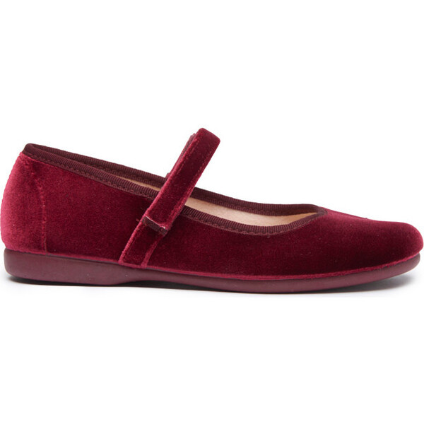 Classic Velvet Mary Janes, Burgundy | Maisonette