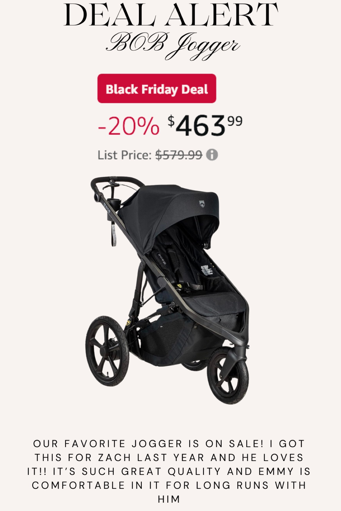 Our favorite jogger is on sale! i got this for Zach last year and he loves it!! it’s such great quality and emmy is comfortable in it for long runs with him


#LTKHoliday #LTKCyberWeek #LTKfamily