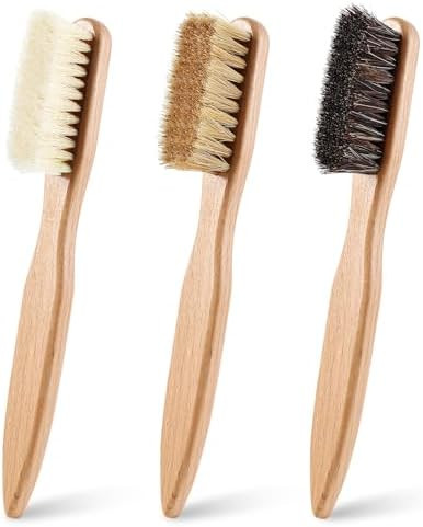 3 Pcs Wood Laundry Stain Brush Stain Remover Brushes with Boar Bristle Small Stain Brush for Clot... | Amazon (US)