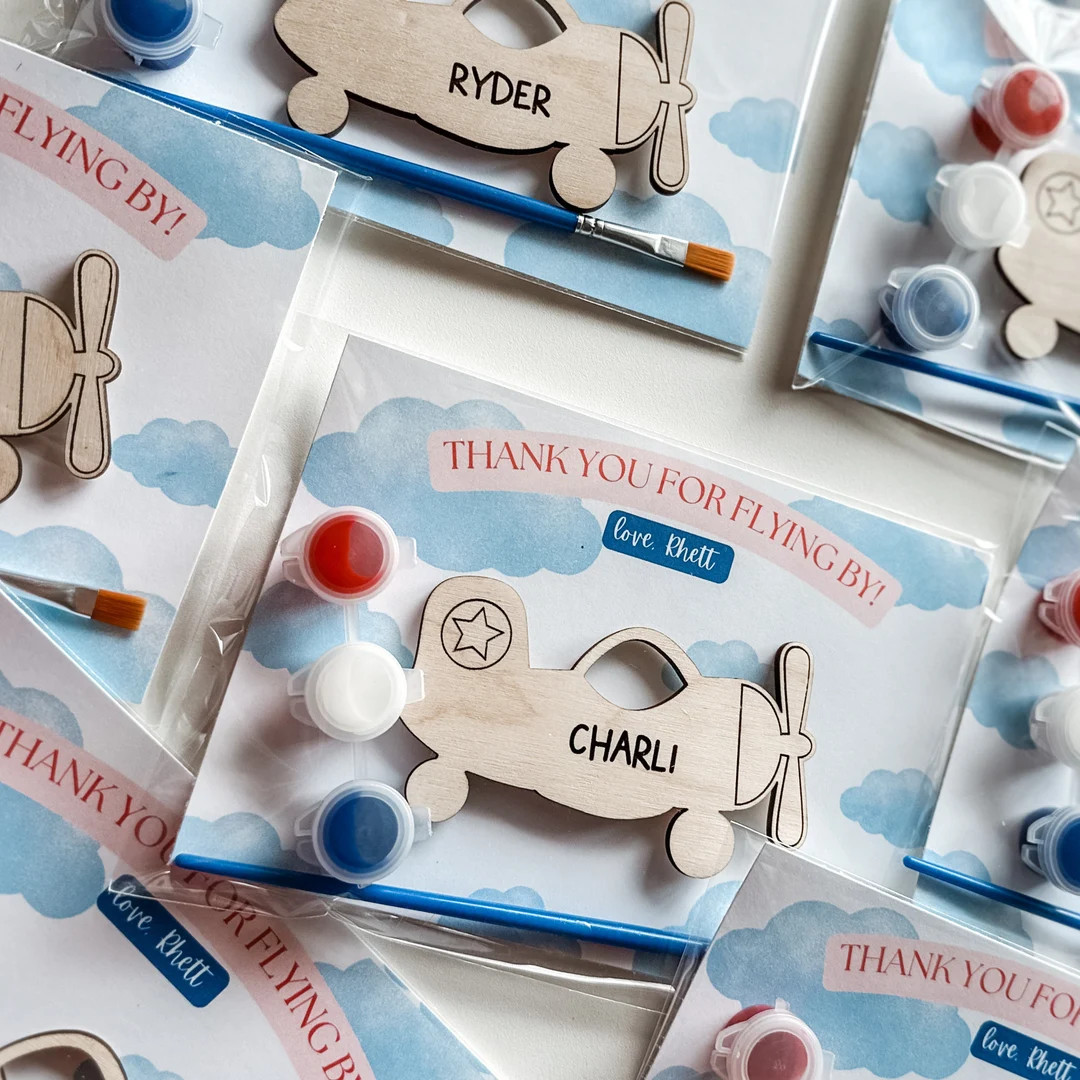 Airplane Party Favor for Kids Personalized Magnet Party Favors for 2 Year Old Plane Birthday Part... | Etsy (US)