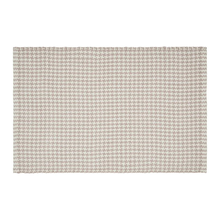 My Texas House Pink Houndstooth Fringe Indoor/Outdoor Layering Rug, 24" x 38" | Walmart (US)