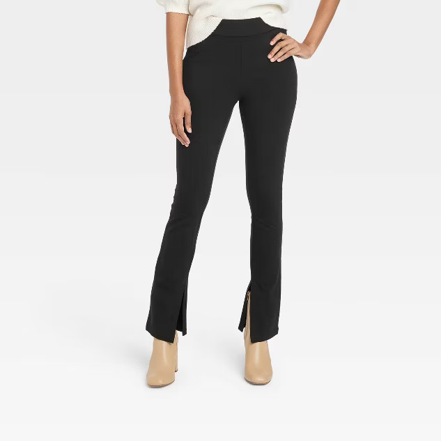 Women's High-Waisted Split Hem Leggings - A New Day™ | Target