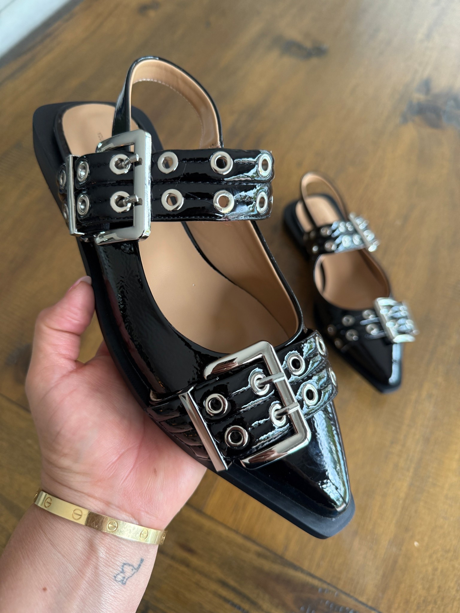These pointed toe slingbacks with buckles are the coolest shoes ever. I got a half size smaller and they also come in a variety of colors. #shoes #slingbacks #shoewithbuckles #falloutfit

#LTKStyleTip #LTKShoeCrush #LTKFindsUnder50