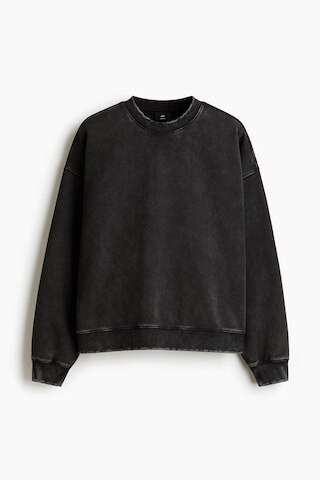 H & M - Oversized Fit washed-look sweatshirt - Black | H&M (US + CA)