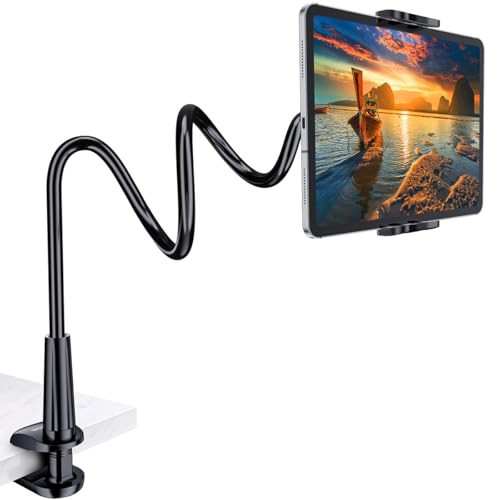 Gooseneck Tablet Holder Stand for Bed: Tryone Adjustable Flexible Arm Tablets Mount Clamp on Table Compatible with iPad Air Mini | Galaxy Tabs | Kindle Fire | Switch or Other 4.7-10.5" Devices | Amazon (UK)