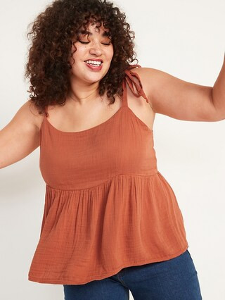 Tie-Strap Waist-Defined Swing Cami for Women | Old Navy (CA)